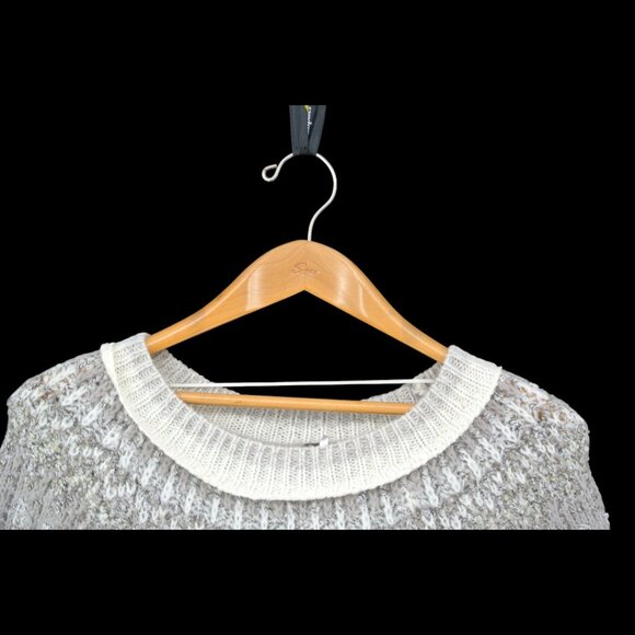 NWT Free People Cream & Silver Speckled Crew Neck Sweater S/P - Picture 5 of 5